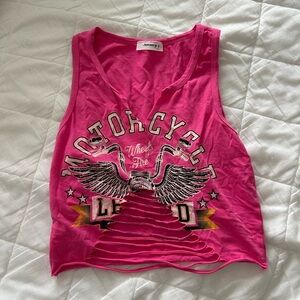 Pink Graphic Women's Top